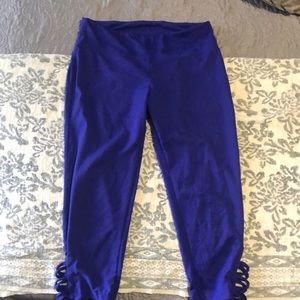 Purple yoga pants